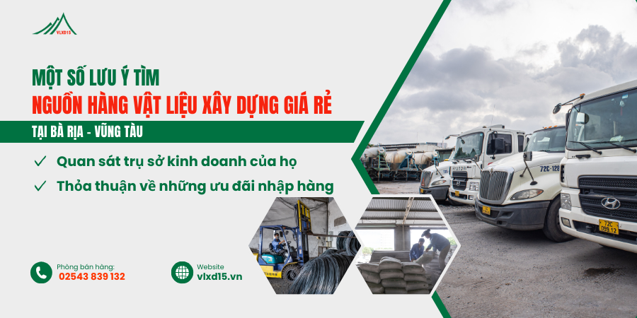 Cần tìm nguồn hàng vật liệu xây dựng tại Bà Rịa Vũng Tàu